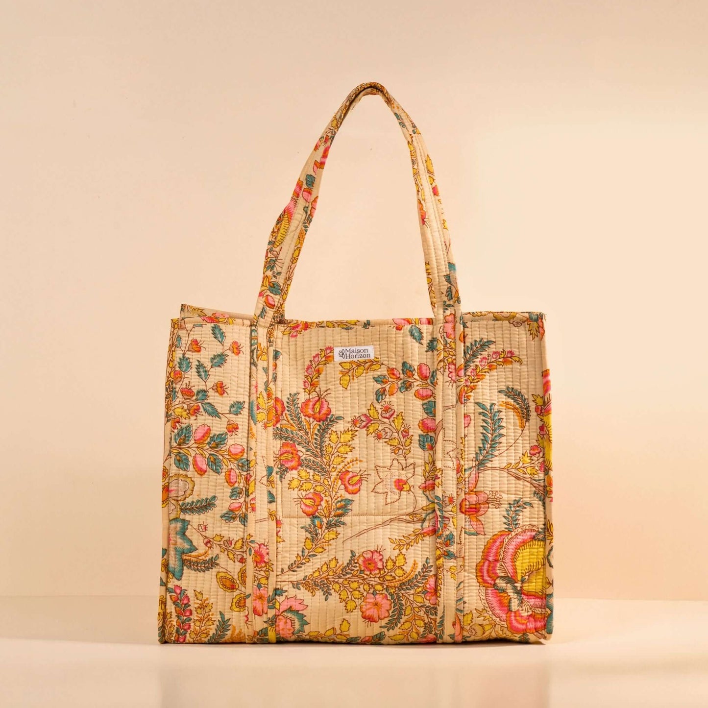 Sac Cabas réversible Deepa.TOTE062.Couleur: Beige pastel