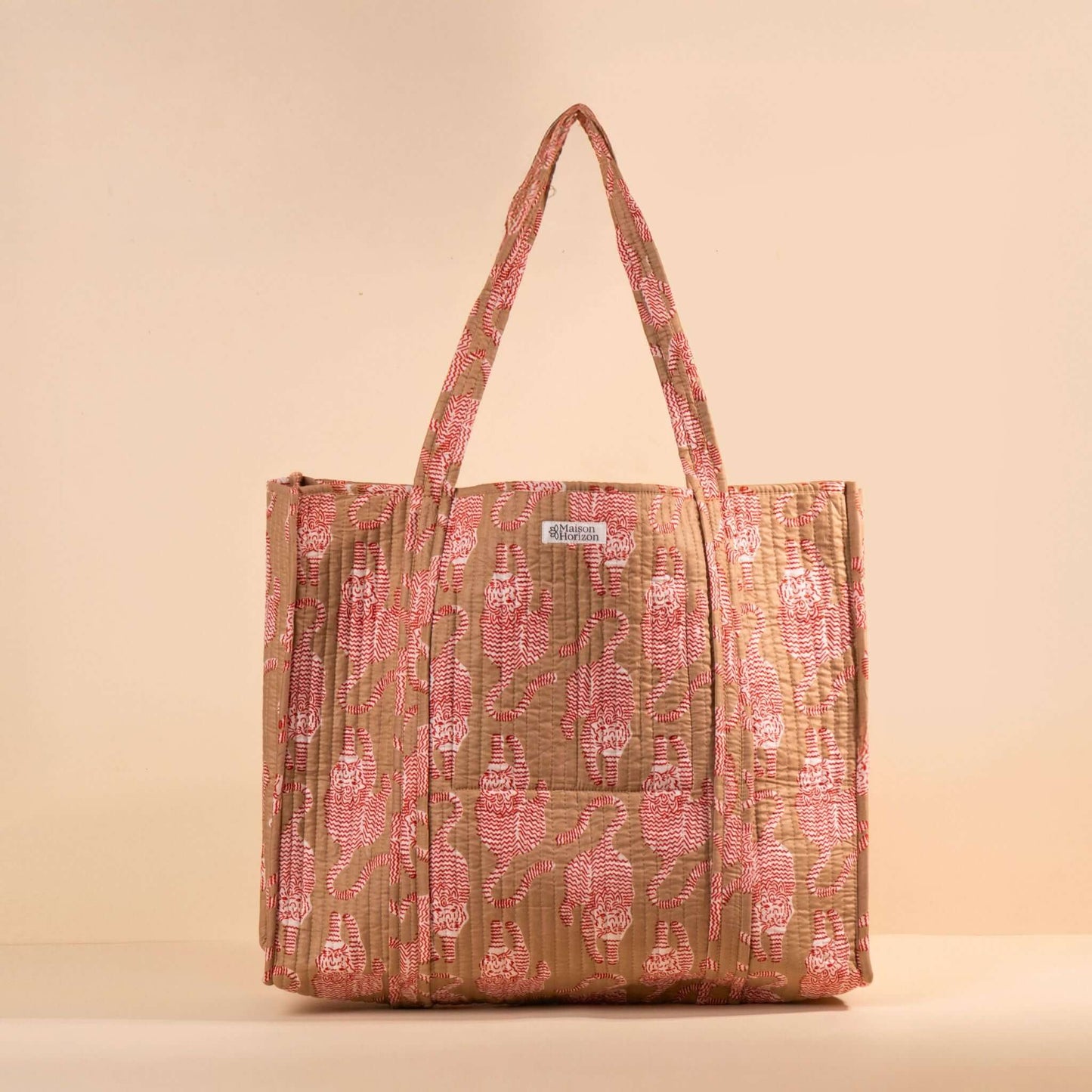 Sac Cabas réversible Deepa.TOTE059.Couleur: Jungle Sand