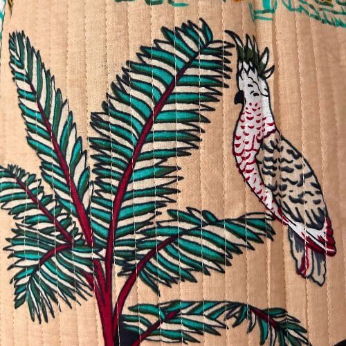 Sac Cabas réversible Deepa.TOTE058.Couleur: Jungle Ciel