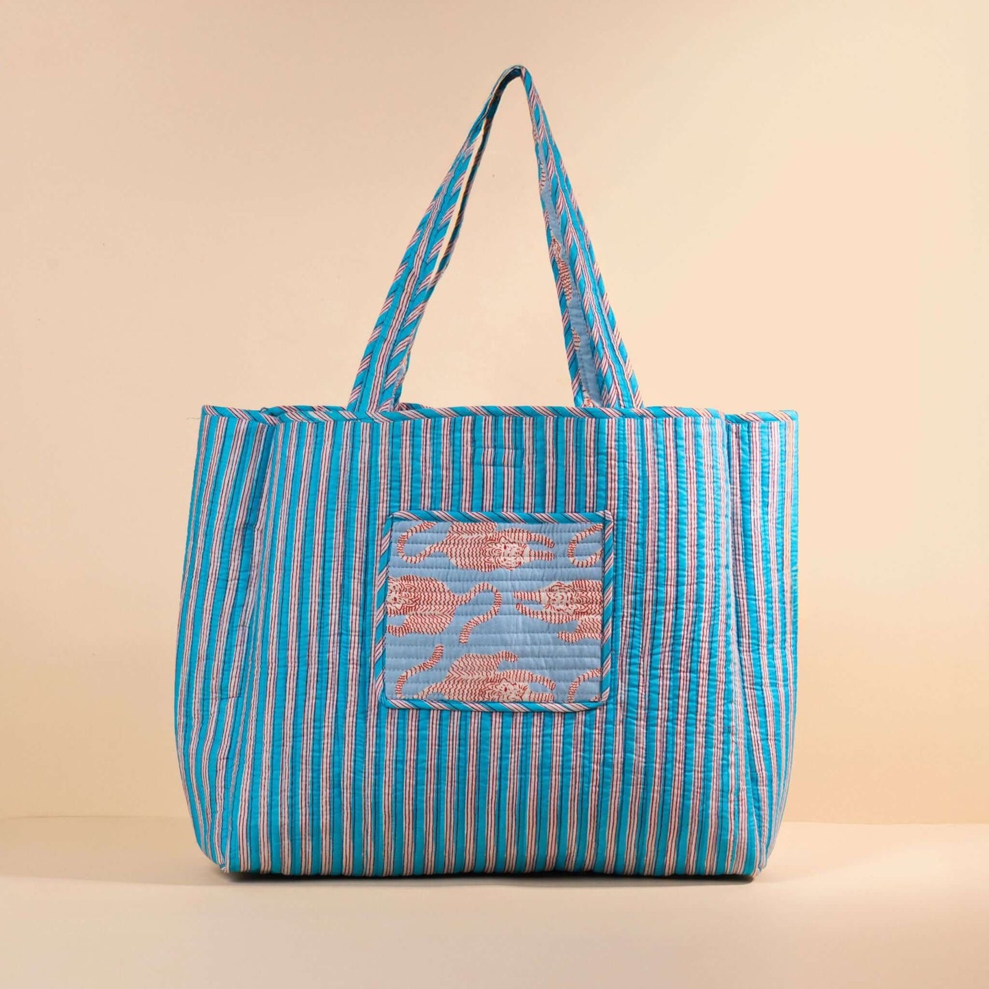 Sac Cabas réversible Deepa.TOTE058.Couleur: Jungle Ciel