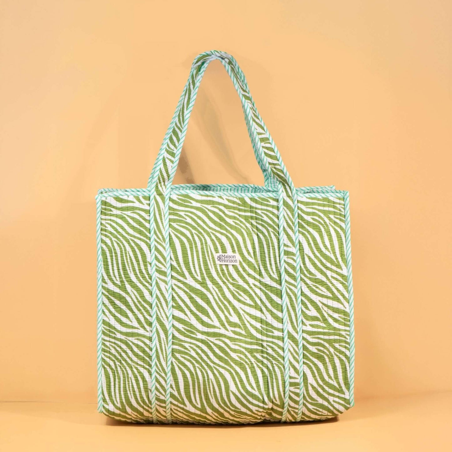 Sac Cabas réversible Deepa.TOTE004.Couleur: Kaki Zébré