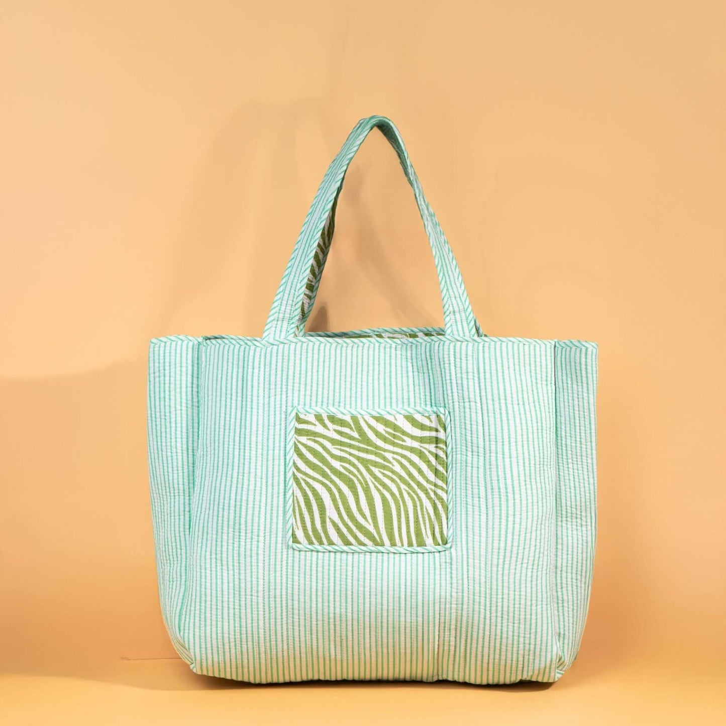 Sac Cabas réversible Deepa.TOTE058.Couleur: Jungle Ciel