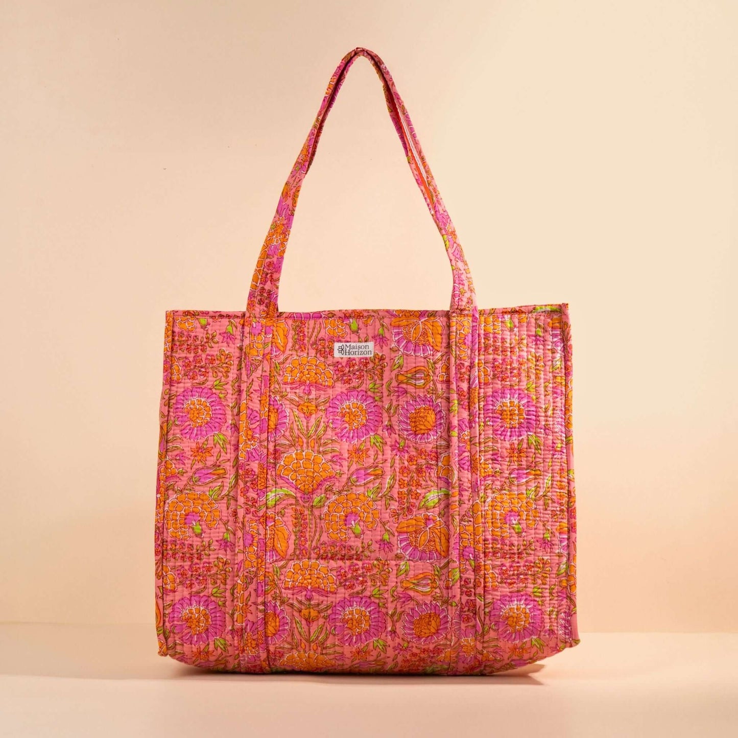 Sac Cabas réversible Deepa.TOTE054.Couleur: Rose / Oranger