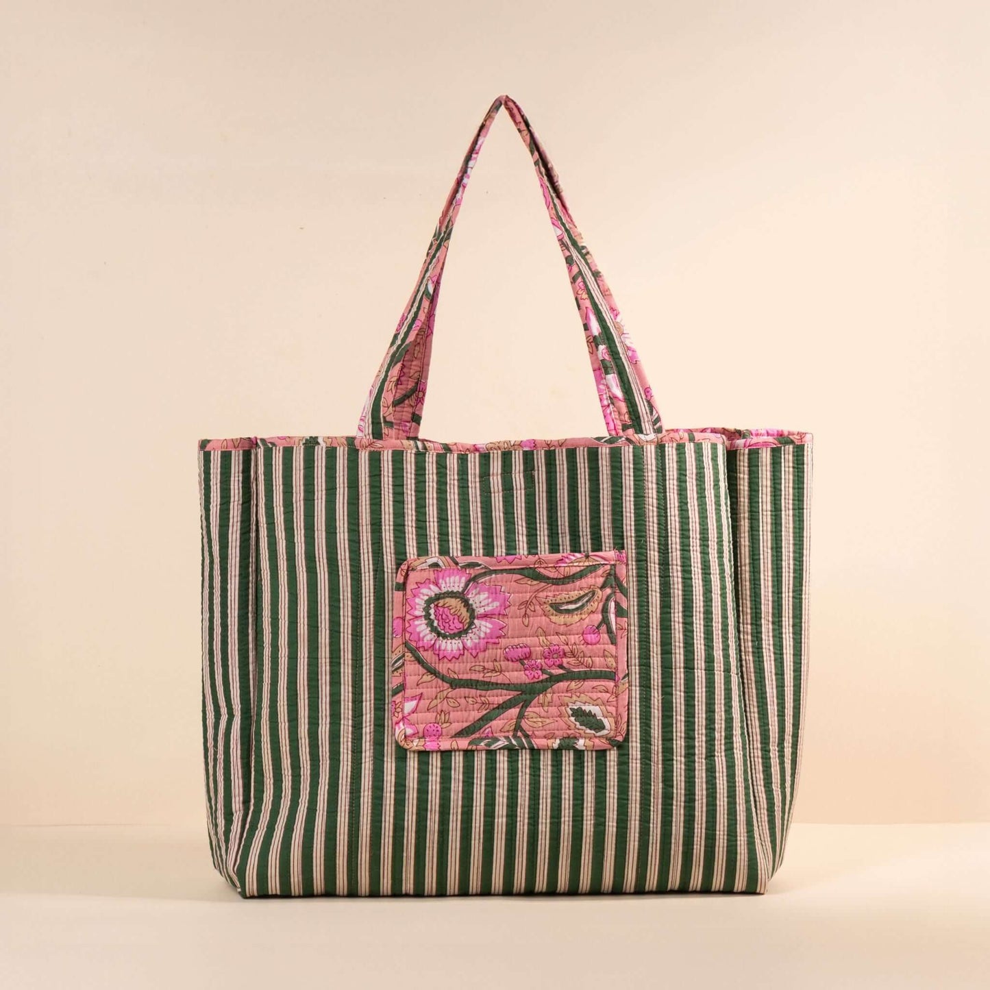 Sac Cabas réversible Deepa.TOTE058.Couleur: Jungle Ciel