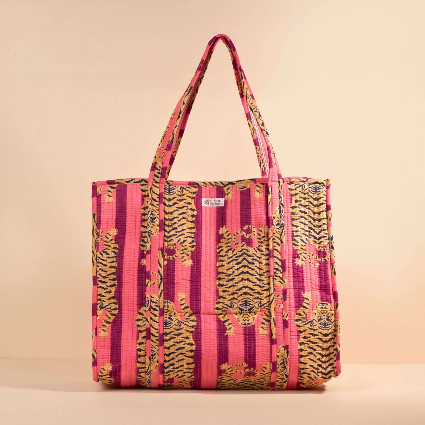 Sac Cabas réversible Deepa.TOTE056.Couleur: Tiger pink