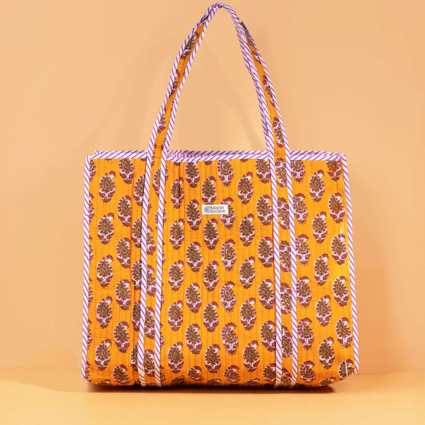 Sac Cabas réversible Deepa.TOTE003.Couleur: Lys Jaune