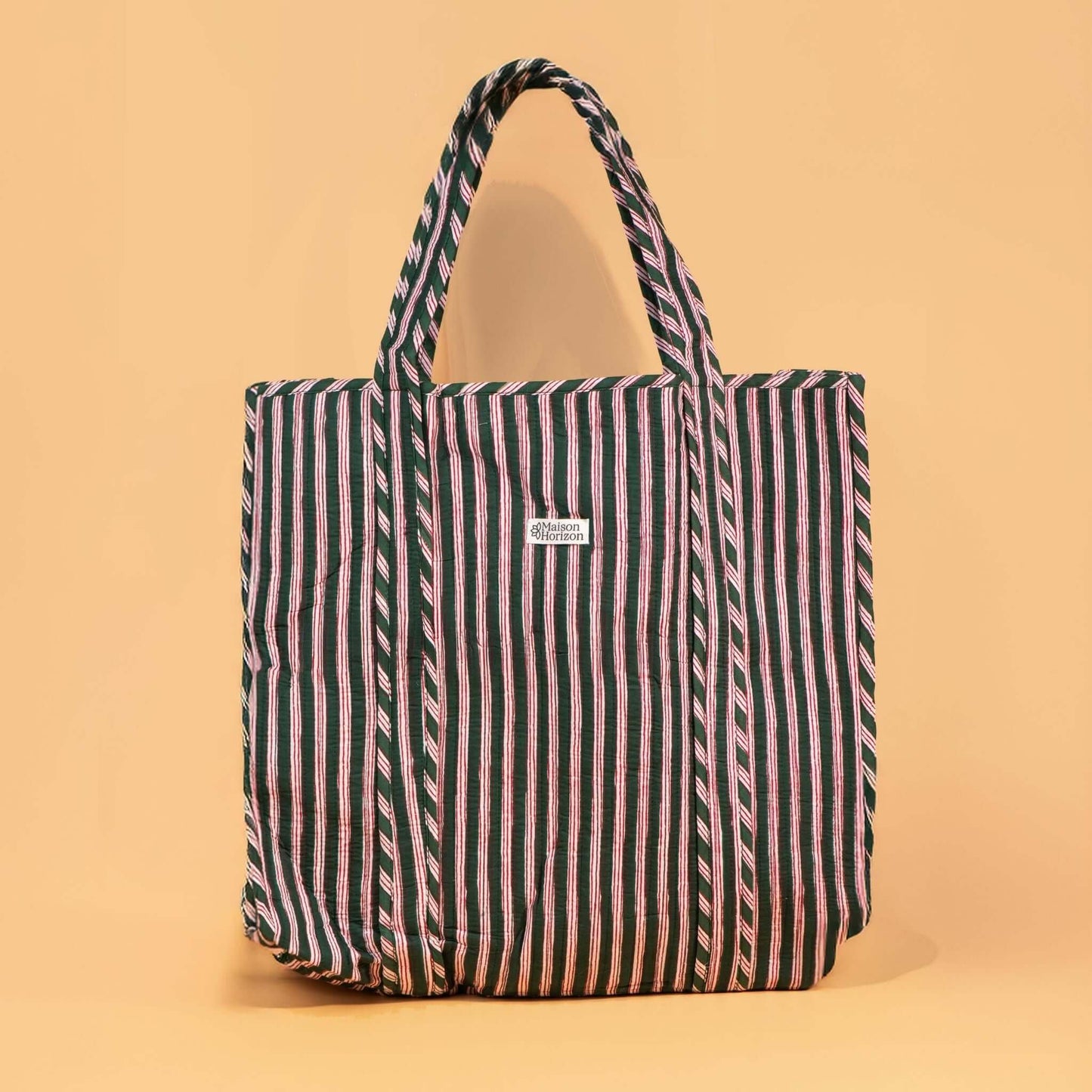 Sac Cabas réversible Deepa.TOTE021.Couleur: Rayures Vert