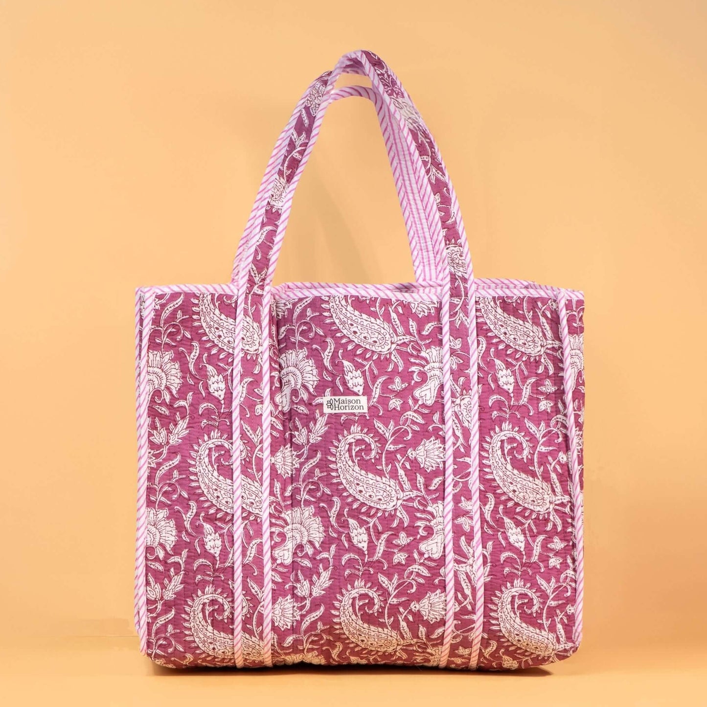 Sac Cabas réversible Deepa.TOTE008.Couleur: Violet Floral