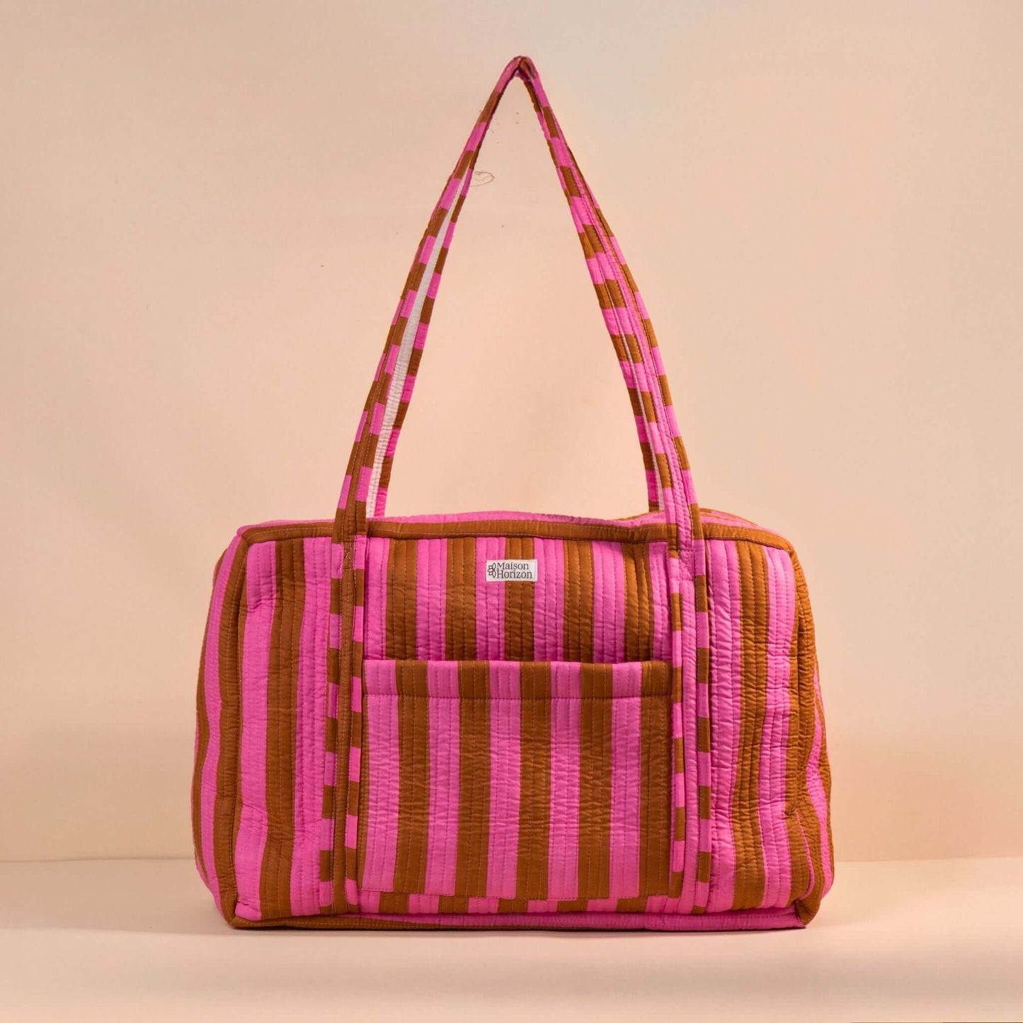 Sac Week-end ou à langer Lola.LOLAV2008.Couleur: Rayé rose mocha