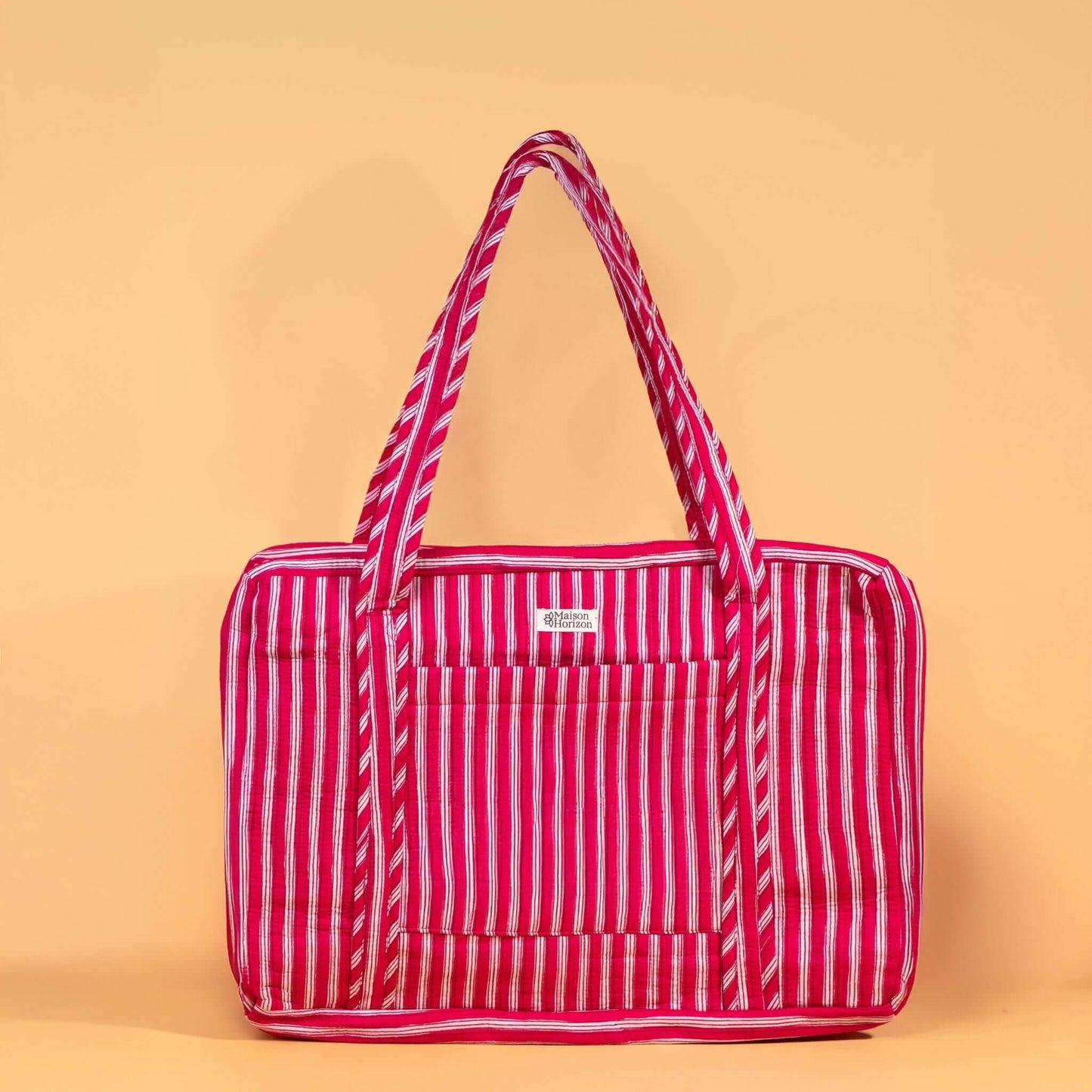 Sac Week-end ou à langer Lola.LOLA035.Couleur: Rose Rayé