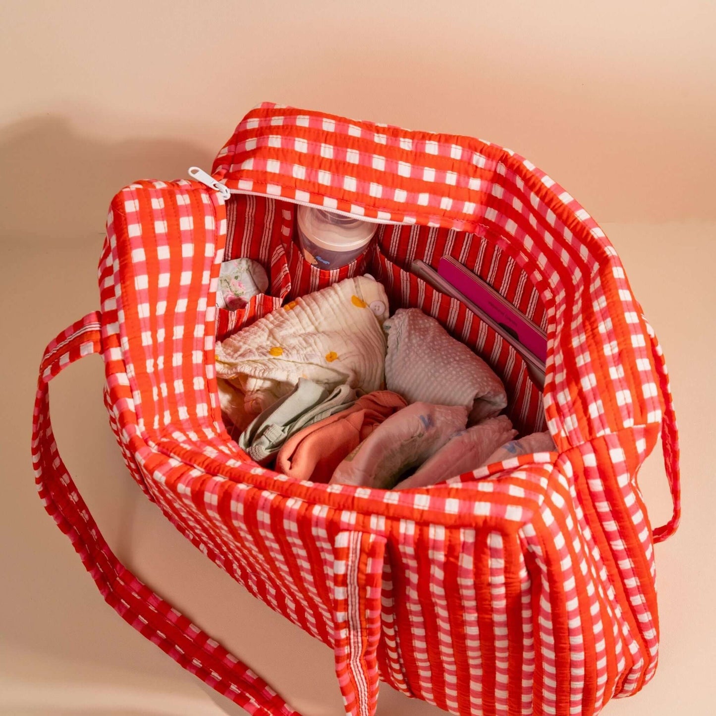Sac Week-end ou à langer Lola.LOLAV2003.Couleur: Corail Floral