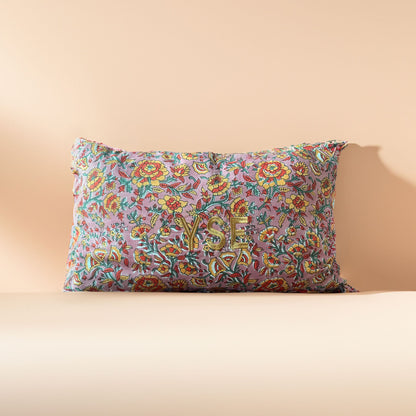 Housse de Coussin Indira Rose et Jaune