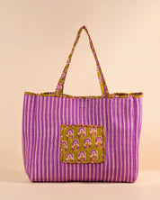 Sac Cabas réversible Deepa Kaki Violet