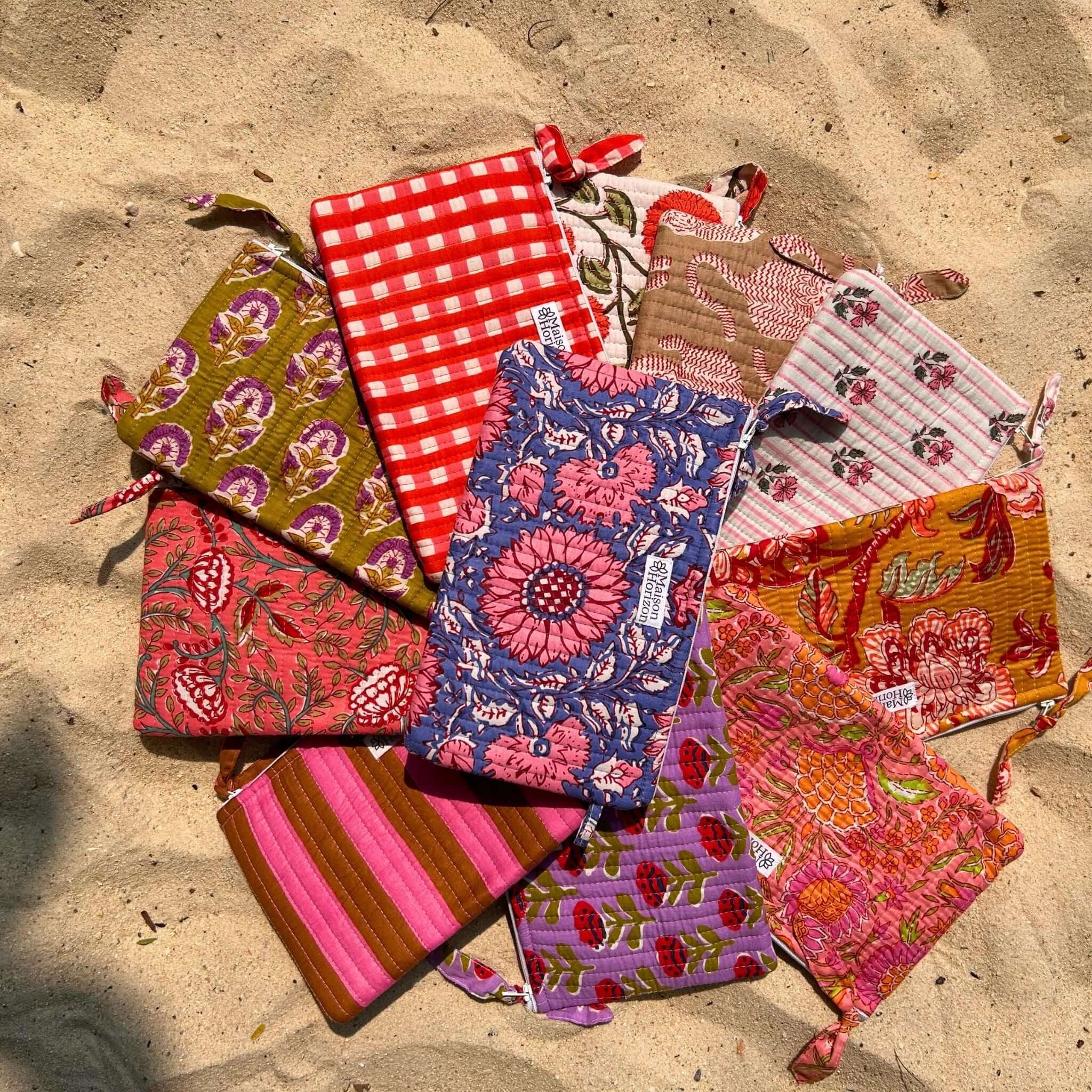 Pochettes fourre-tout Jade.POCH001.Couleur: Vichy Cerise