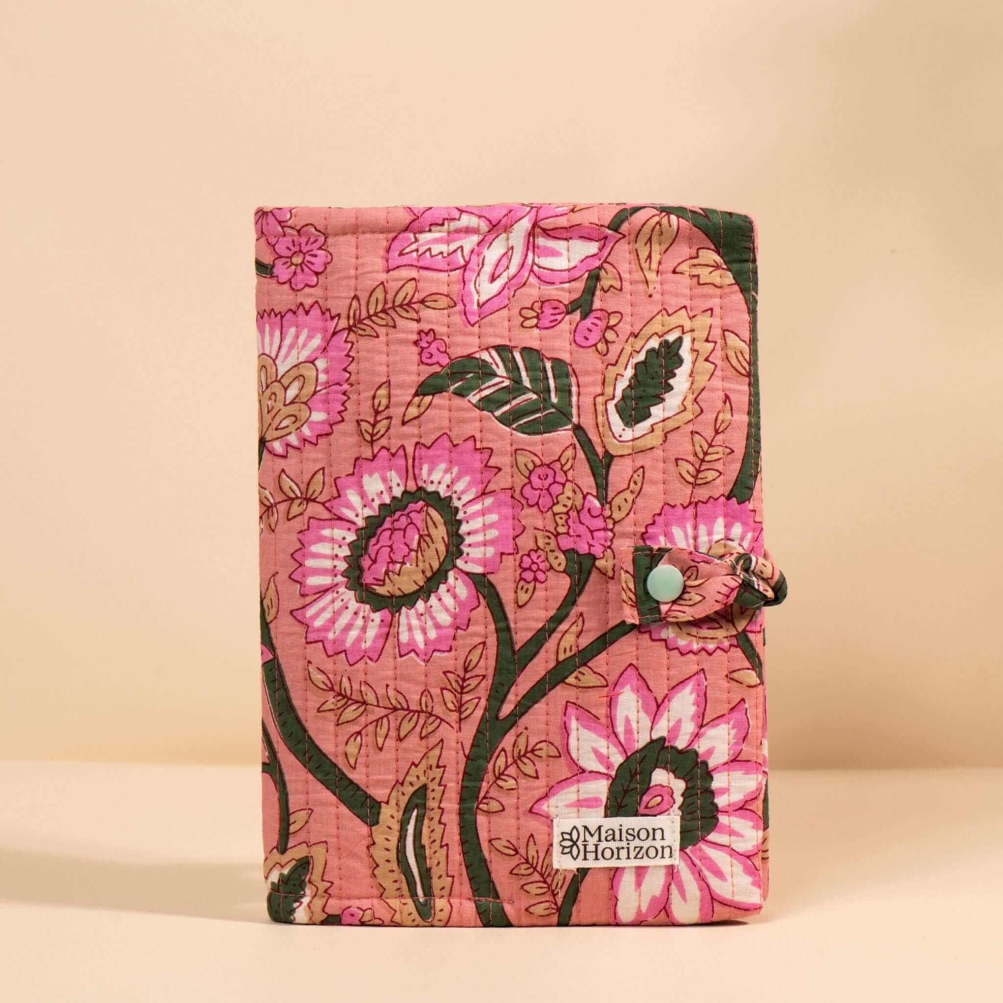 Couverture de carnet Noi.COUV054.Couleur: Rayé rose mocha
