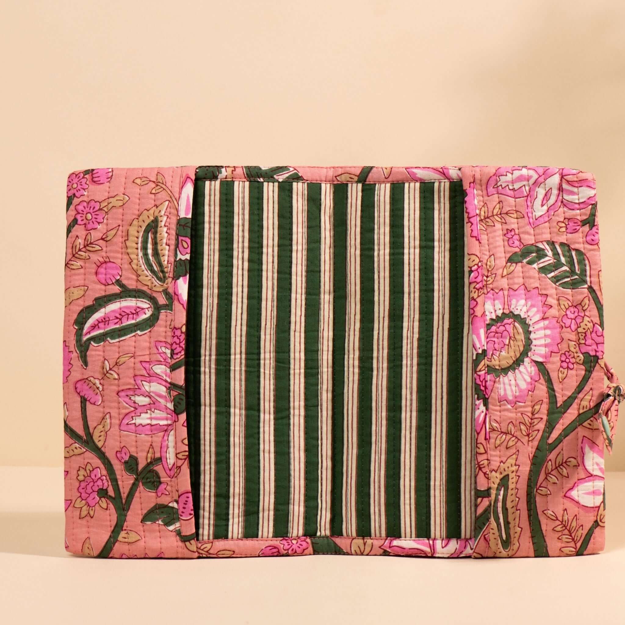 Couverture de carnet Noi.COUV054.Couleur: Rayé rose mocha