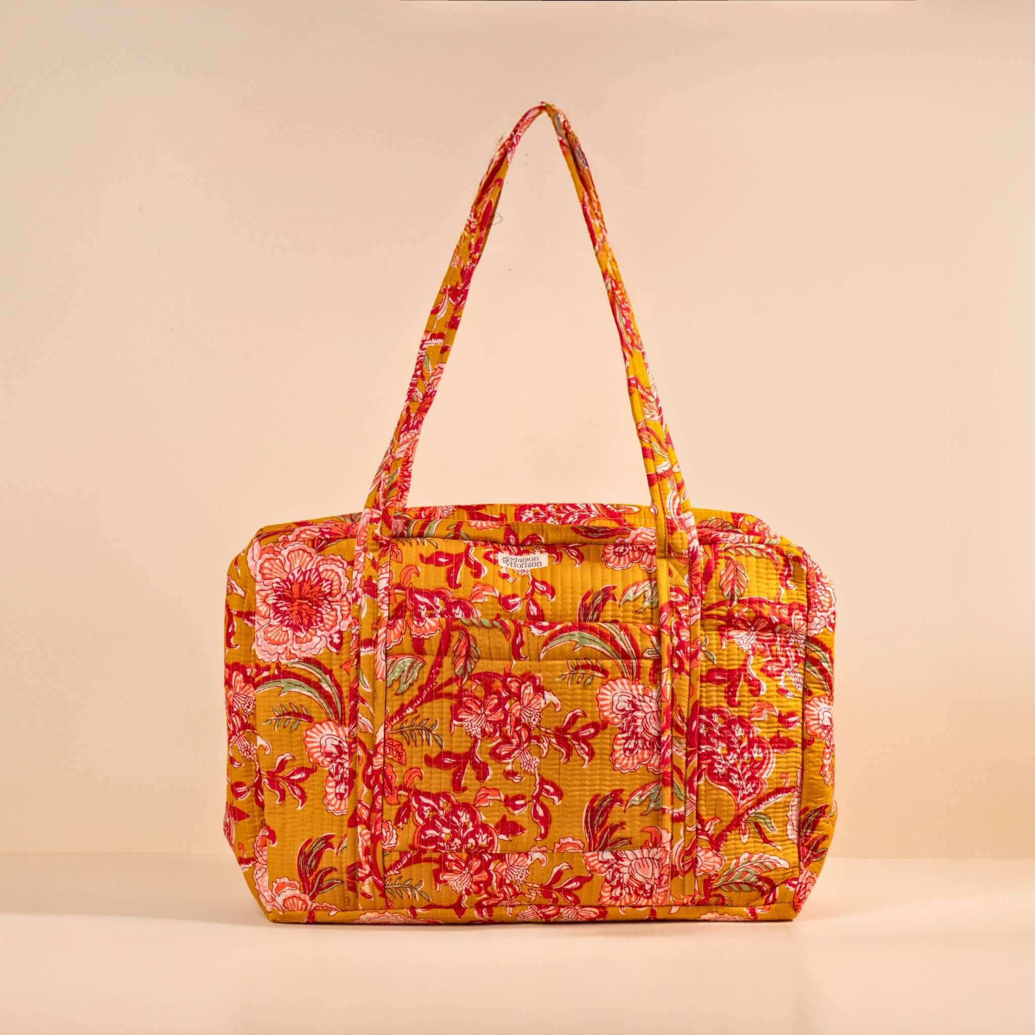 Sac Week-end ou à langer Lola.LOLAV2027.Couleur: Floral moutarde