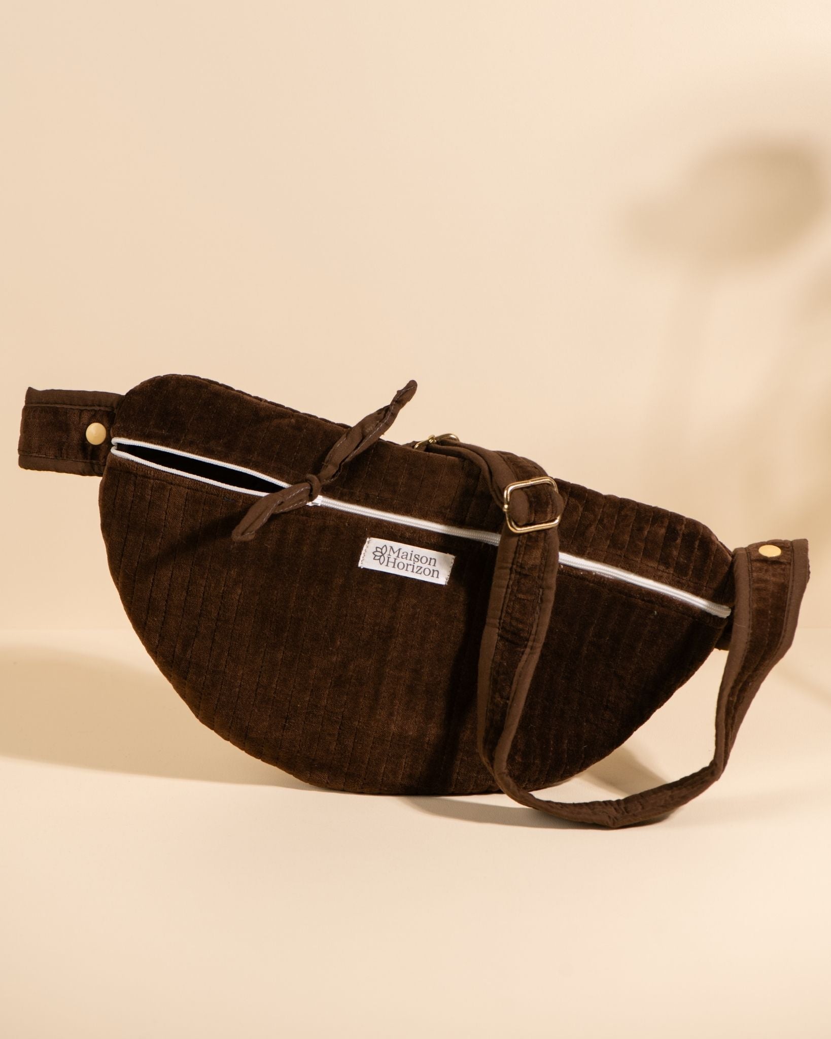 Sac Banane à Langer Kimi Velour Chocolat