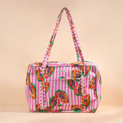 Sac Week-end ou à langer Lola.LOLAV2003.Couleur: Corail Floral