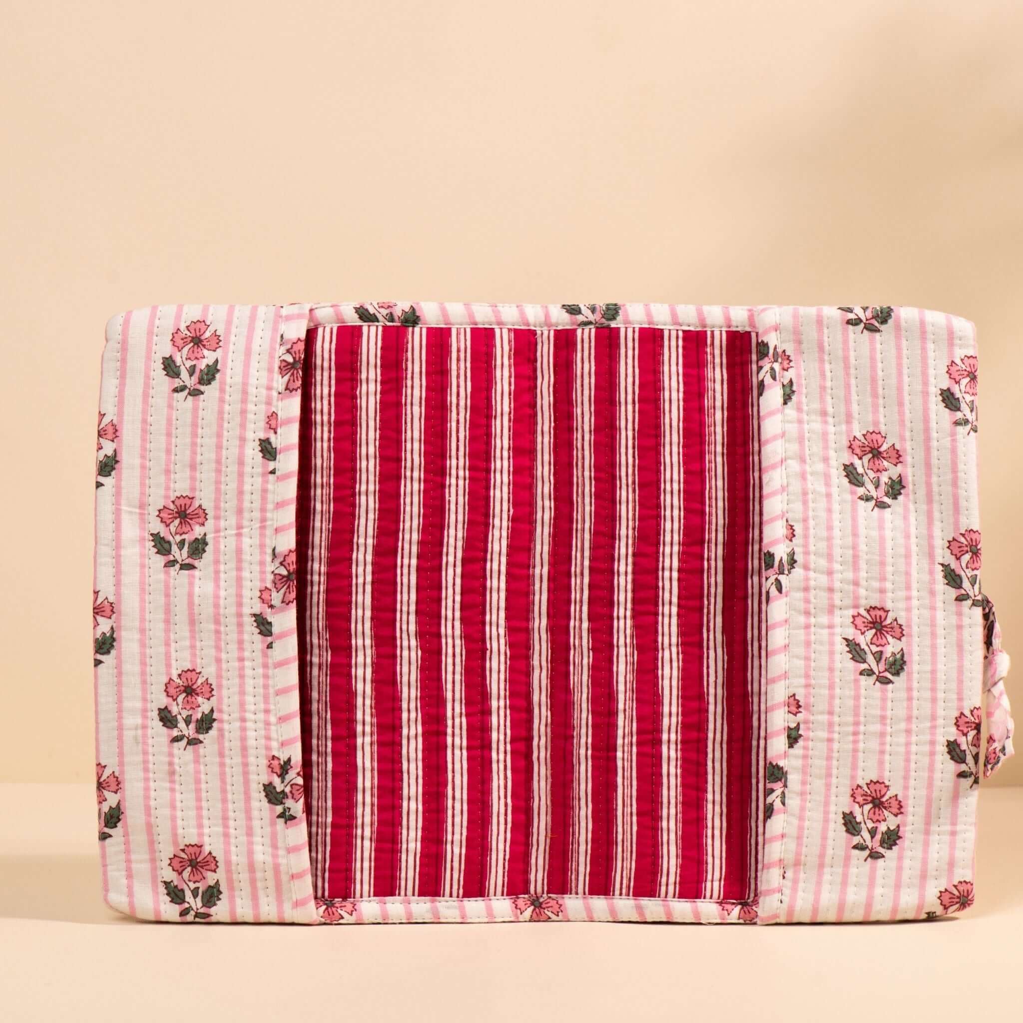 Couverture de carnet Noi.COUV054.Couleur: Rayé rose mocha