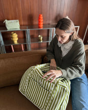 Sac Week-end ou à langer Lola Rayures Vert Olive