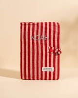 Couverture de carnet Noi Rayures Lie De Vin