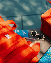 Sac Cabas réversible Deepa Corail rayé