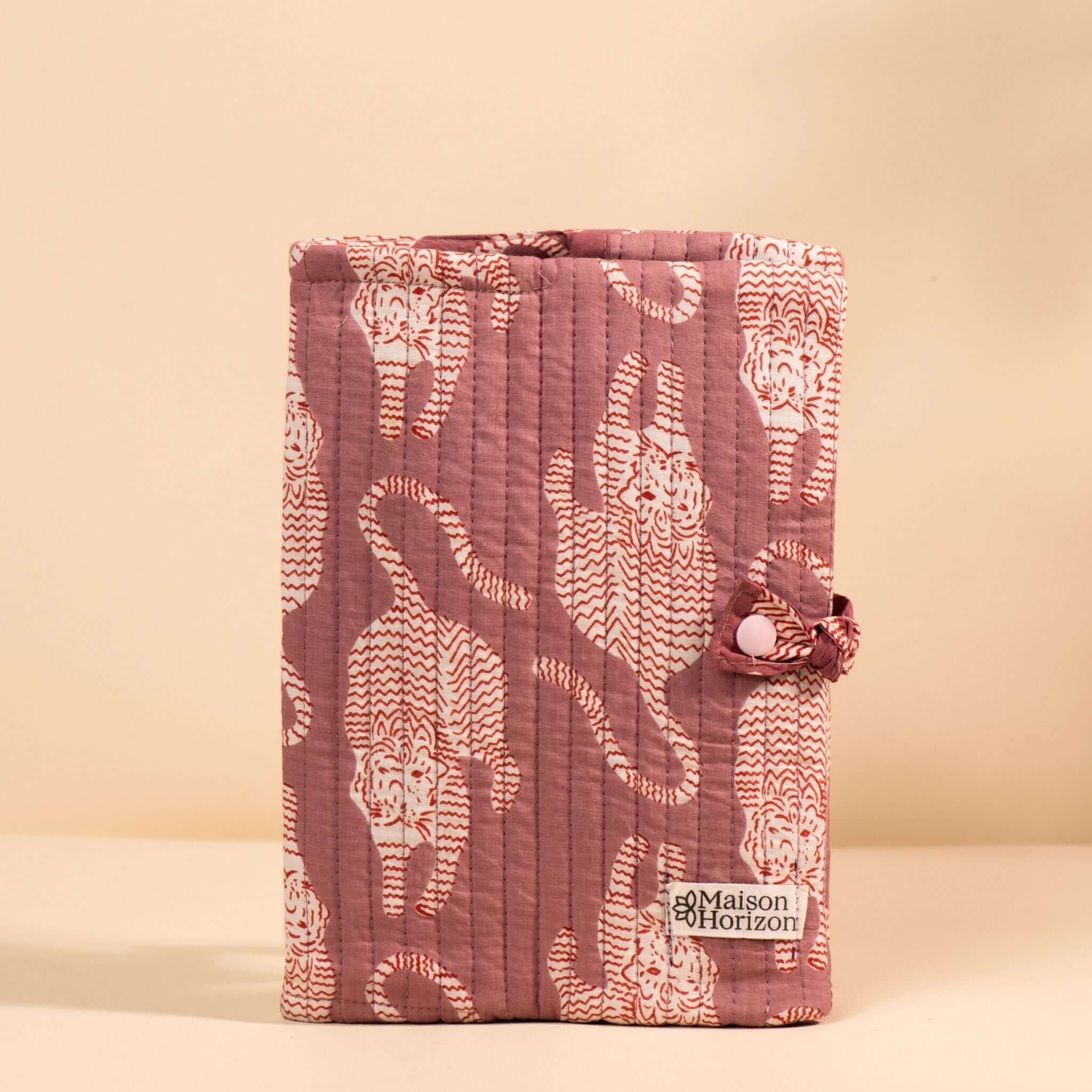 Couverture de carnet Noi.COUV054.Couleur: Rayé rose mocha