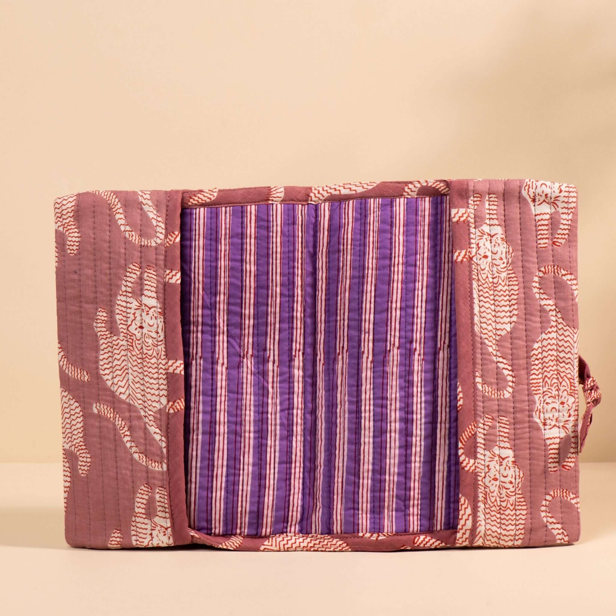 Couverture de carnet Noi.COUV054.Couleur: Rayé rose mocha