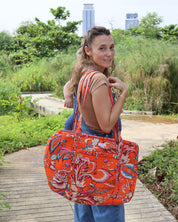 Sac Week-end ou à langer Lola Orange vintage