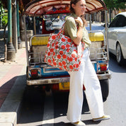 Sac Cabas réversible Deepa.TOTE058.Couleur: Jungle Ciel