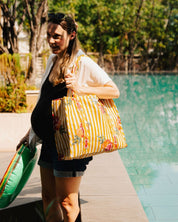 Sac Cabas réversible Deepa Agrume jaune
