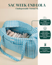 Sac Week-end Lola - Vichy ciel