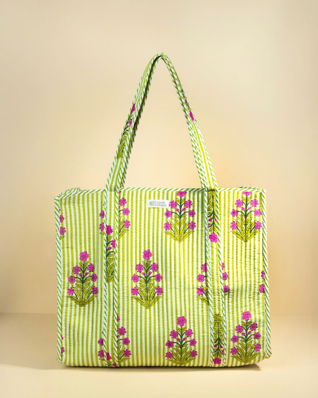 Sac Cabas réversible Deepa Gardenia vert sauge