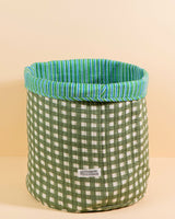 Panier de rangement Manila Vichy kaki