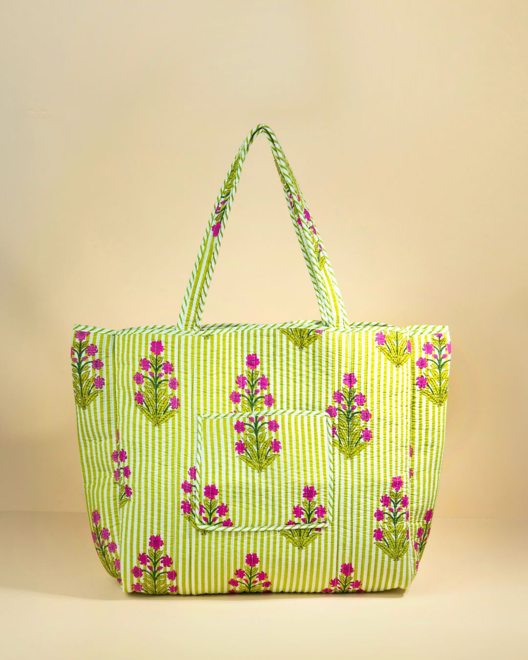 Sac Cabas réversible Deepa Gardenia vert sauge