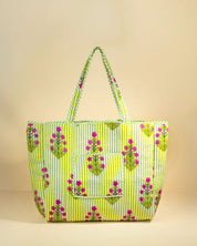 Sac Cabas réversible Deepa Gardenia vert sauge