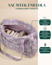 Sac Week-end Lola - Floral lilas