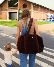 Sac Week-end ou à langer Lola Velours chocolat