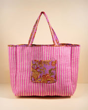 Sac Cabas réversible Deepa Violet pastel