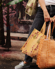 Sac Cabas réversible Deepa Vichy poudré