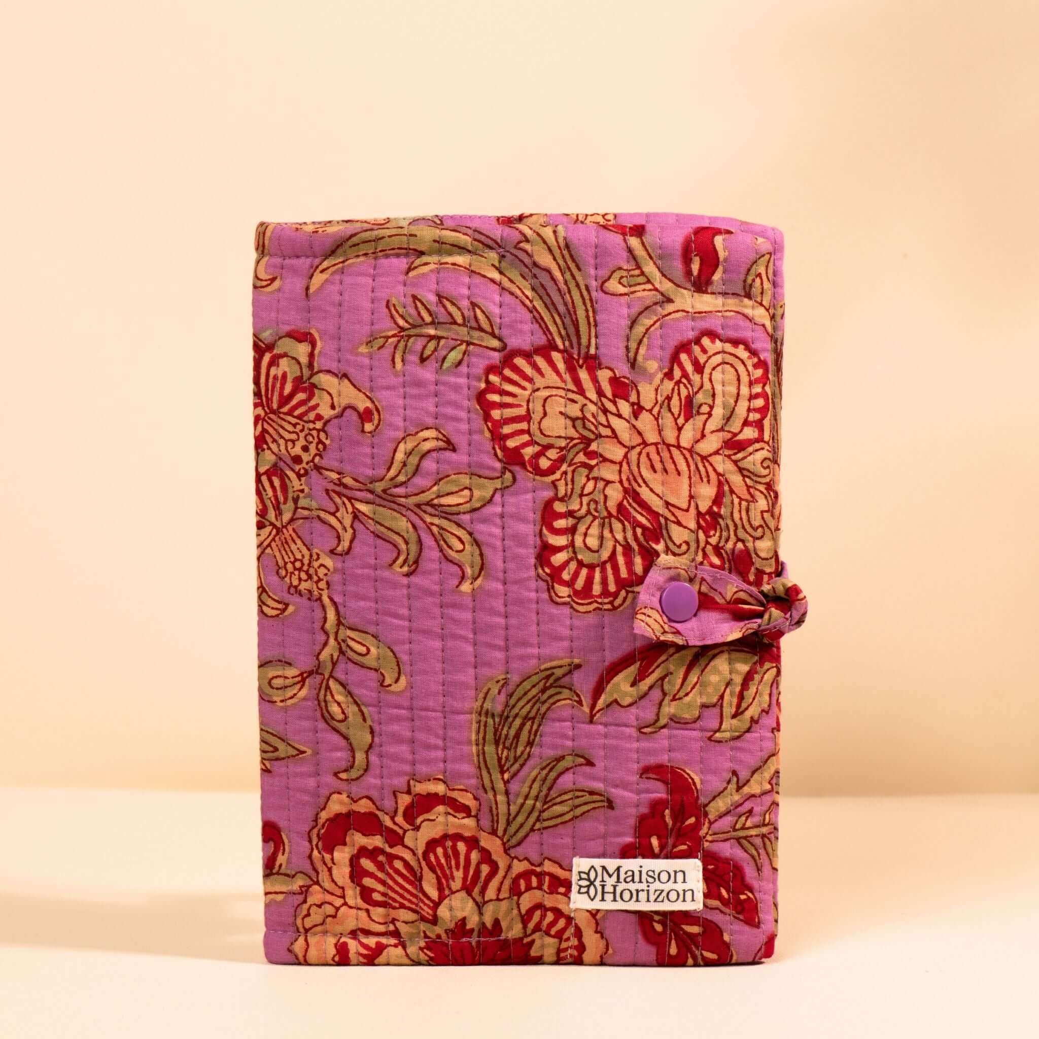 Couverture de carnet Noi.COUV054.Couleur: Rayé rose mocha