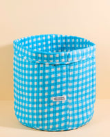 Panier de rangement Manila Vichy bleu ciel