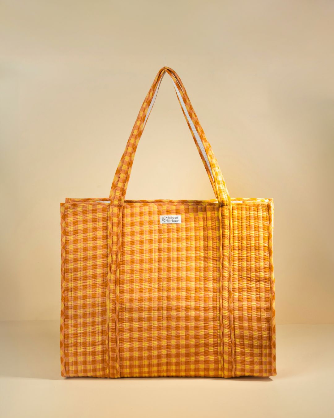 Sac Cabas réversible Deepa Vichy poudré