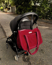 Sac à langer ou de journée Sunee Velours Lie de Vin