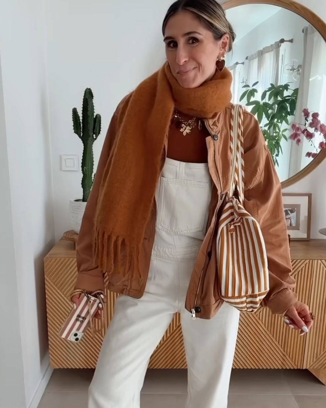 Sac à langer ou de journée Sunee Rayé Mocha