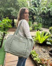 Sac Week-end ou à langer Lola Vichy kaki