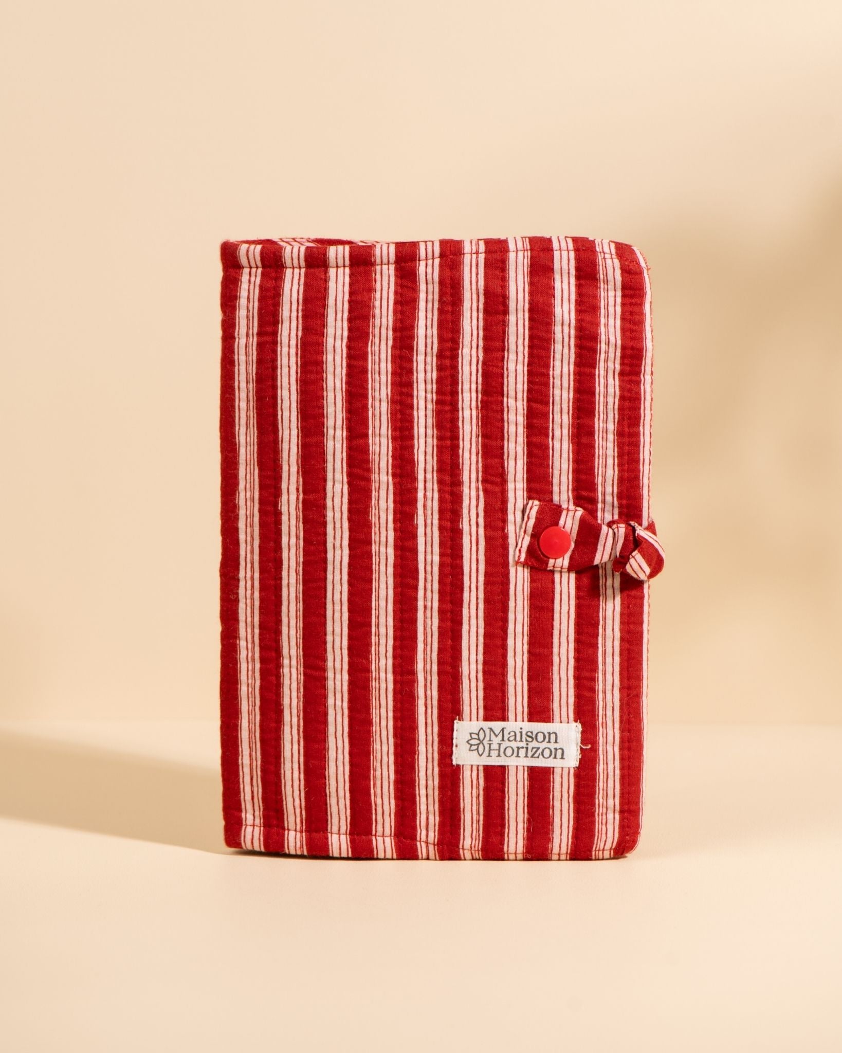 Couverture de carnet Noi Rayures Lie De Vin