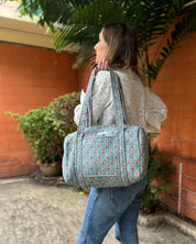 Sac à langer ou de journée Sunee Lys bleu jean