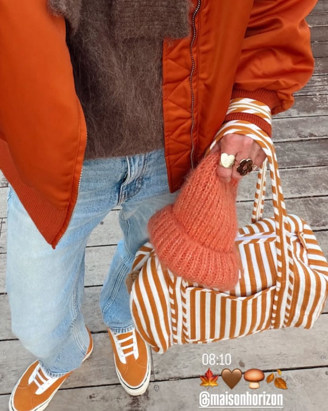 Sac à langer ou de journée Sunee Rayé Mocha